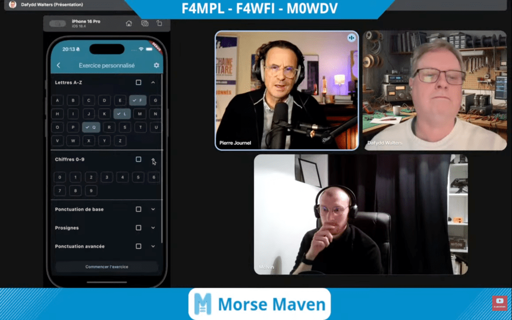 Morse Maven : Live YouTube&nbsp;F4MPL